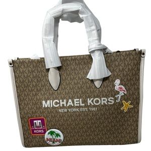 Michael Kors Mirella MD EW Tote Women Handbag Lt Cream